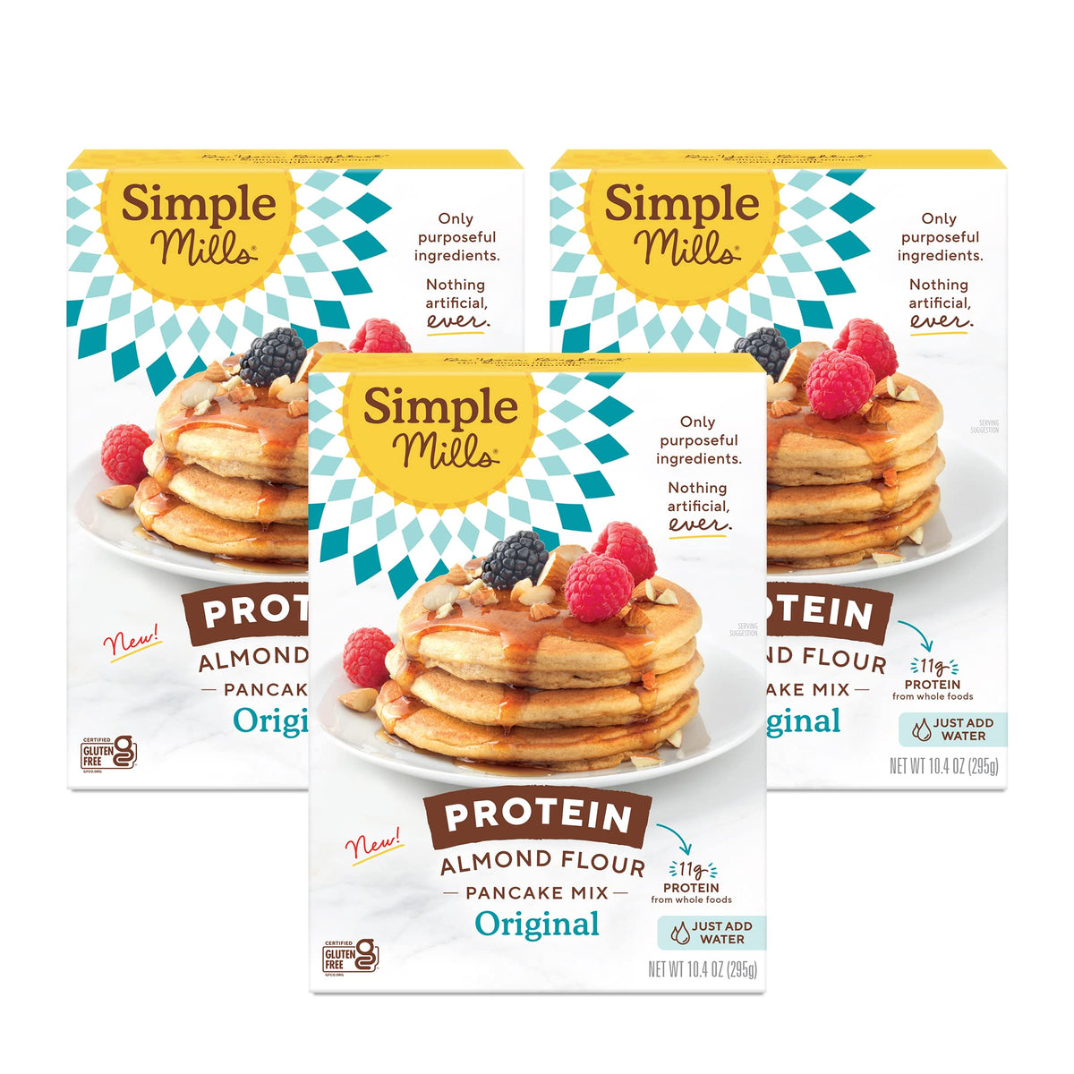Simple Mills Just Add Water packaging close-up for quick, protein-rich breakfasts