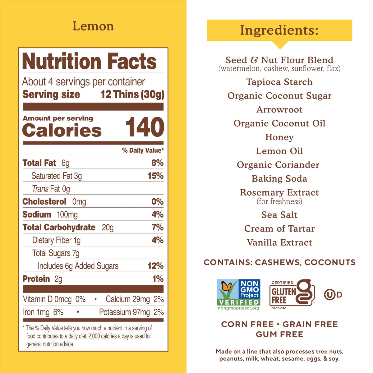 Close-up of hands reaching for Simple Mills Lemon Thins for a quick bite.