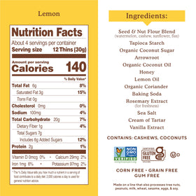 Close-up of hands reaching for Simple Mills Lemon Thins for a quick bite.