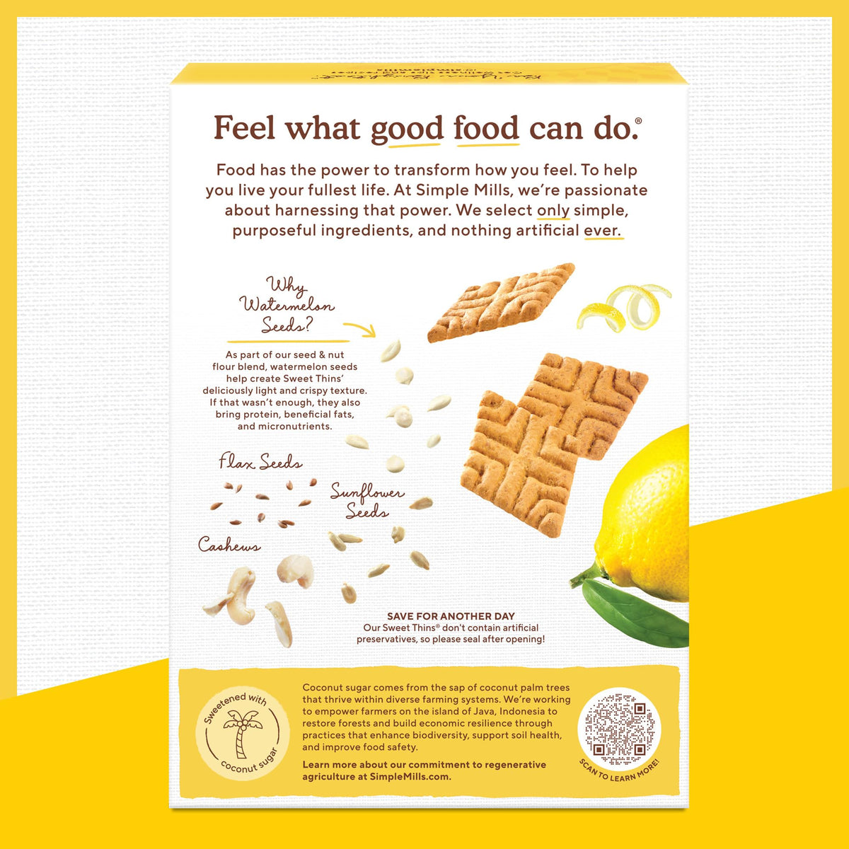 Family enjoying Simple Mills Lemon Seed & Nut Flour Sweet Thins during a casual snack.