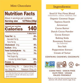 Simple Mills Mint Chocolate Sweet Thins pack side view.