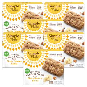 Simple Mills Nutty Banana Bread almond flour bars packaging, gluten-free snack option