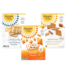 Simple Mills Sea Salt Almond Flour Crackers for wholesome crunch and quick snacking.