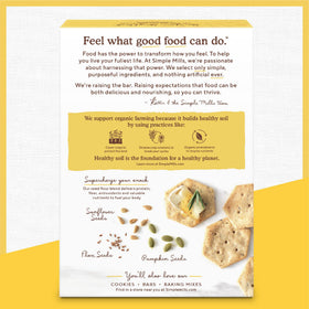 Simple Mills Seed Crackers Original on plate with dip, quick wholesome bite.