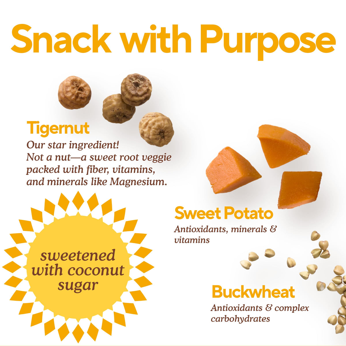 Simple Mills Cocoa Blast coconut sugar sweetness delivers just-right flavor without refined sugar.
