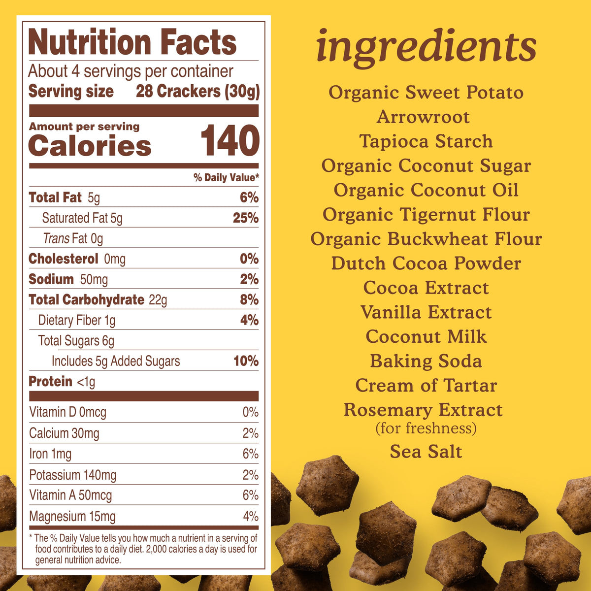 Simple Mills Cocoa Blast packaging signals gluten-free and Non-GMO Project Verified quality.