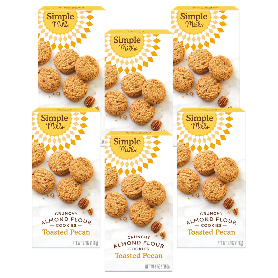 Simple Mills Toasted Pecan Cookies pack, gluten-free snack option
