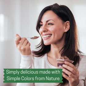 Simple Mixes chocolate pudding dish features rich flavor with natural colors.