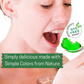Simple Mixes lime gelatin dessert serving glass highlights smooth texture and bright flavor.