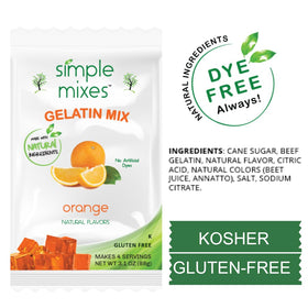 A ready-to-serve Simple Mixes orange gelatin cup for easy snacking.