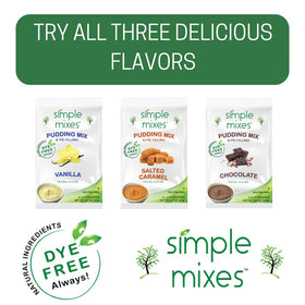 Simple Mixes natural color sources highlight safe, appealing treats.