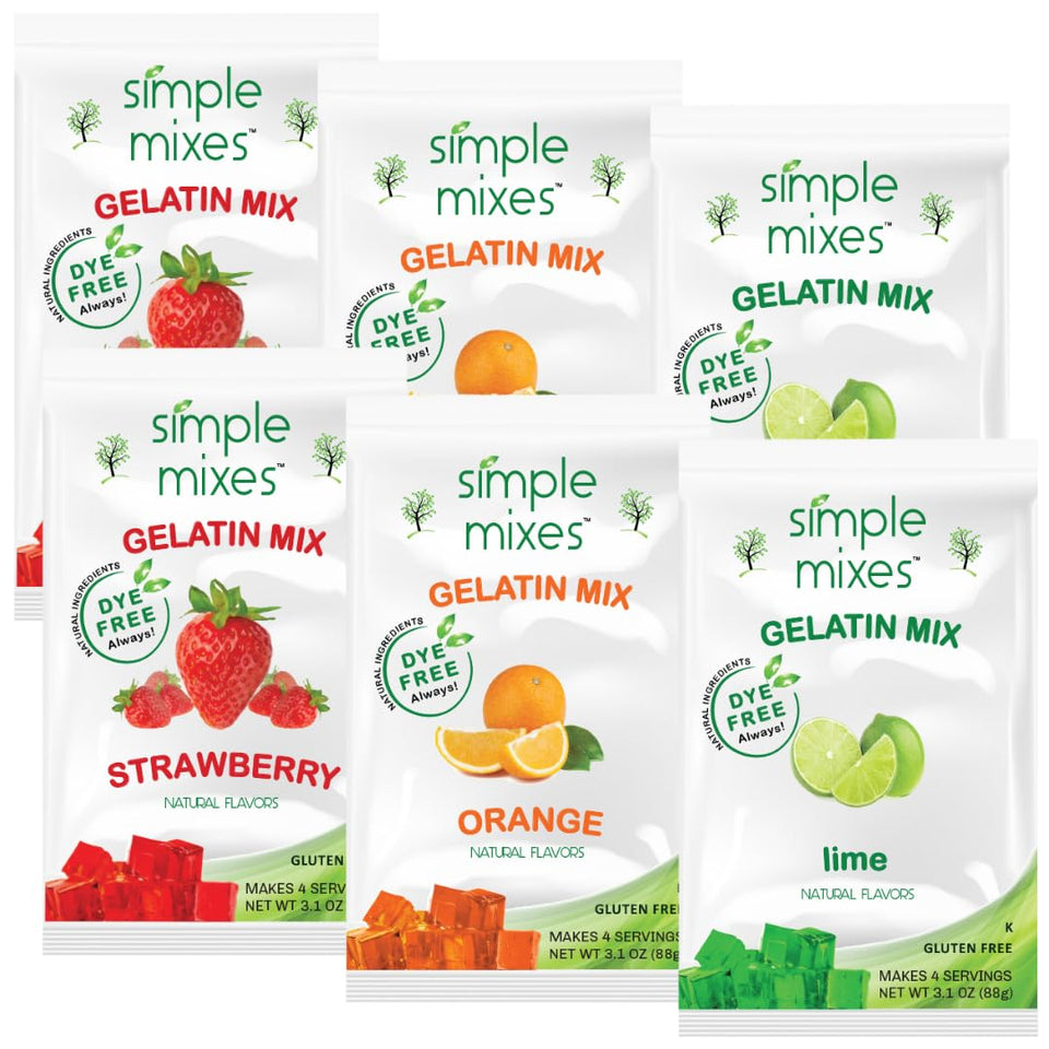 Simple Mixes strawberry gelatin cups with bright color for kid-friendly treat