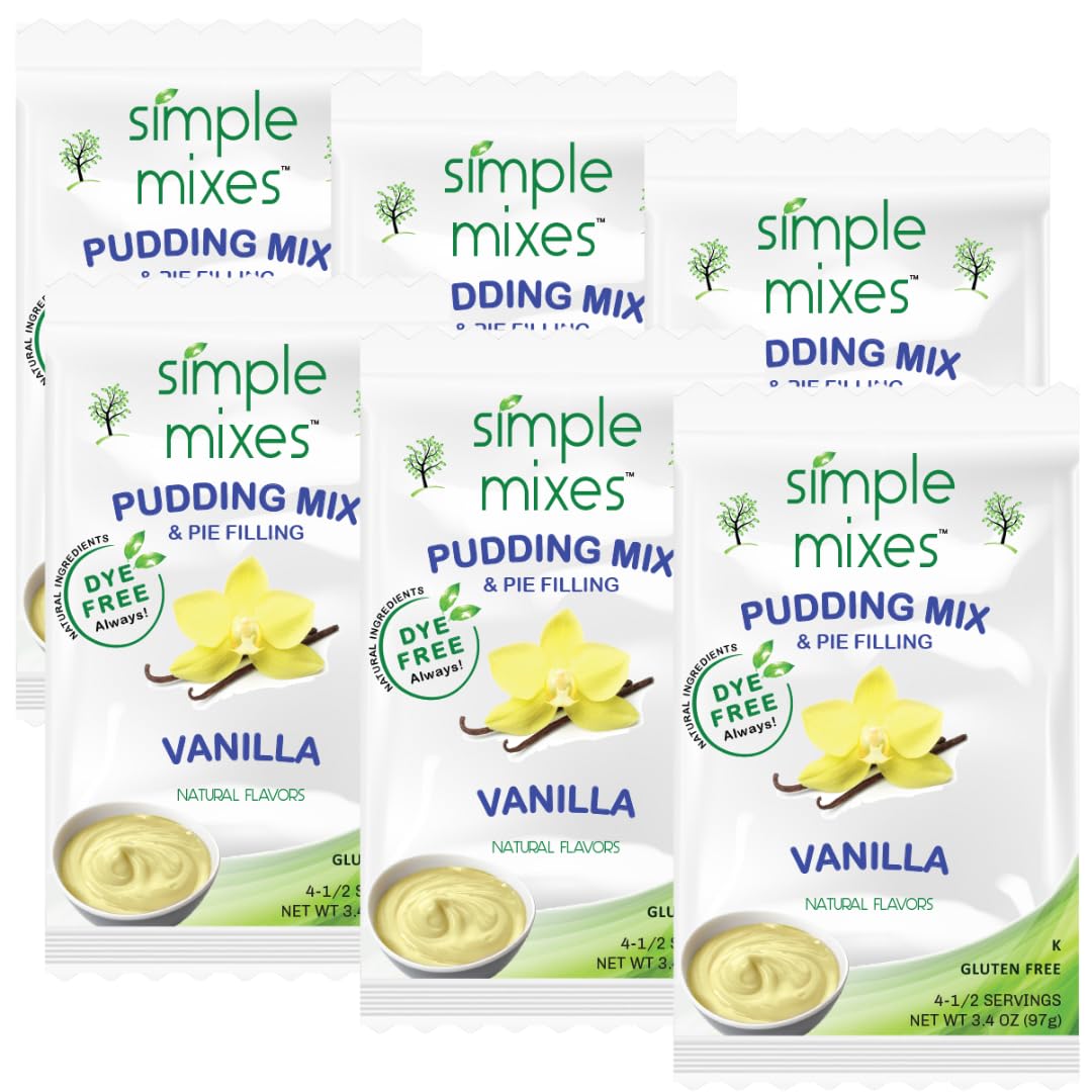 Simple Mixes vanilla pudding pack ready in minutes for a quick family treat.