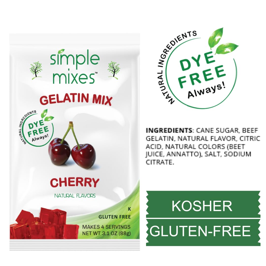 Simple Mixes Variety Pack Box—six-pack convenience for assorted gelatin treats.