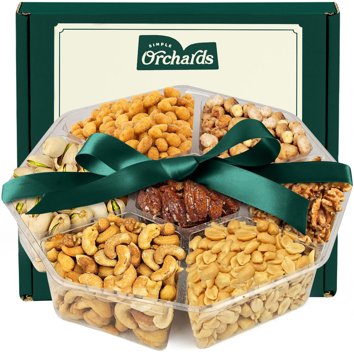 Simple Orchards Fathers Day Nuts Gift Basket platter—premium assortment ideal for gifting.
