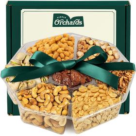 Simple Orchards Fathers Day Nuts Gift Basket platter—premium assortment ideal for gifting.