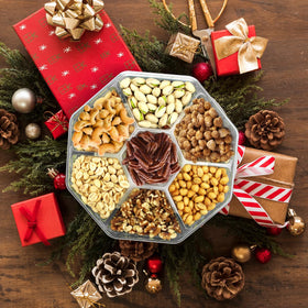 Variety of nuts on display demonstrates flavor range for nut lovers