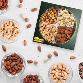 Ready-to-give presentation of Simple Orchards Fathers Day nuts bouquet