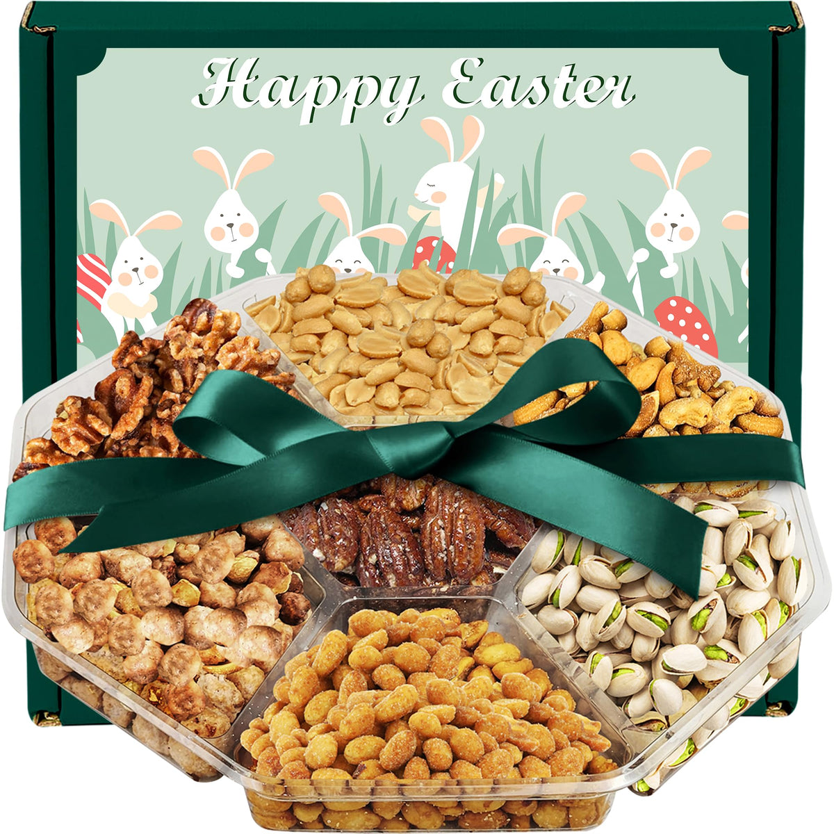 Simple Orchards roasted salted cashews in premium gift basket for sharing.