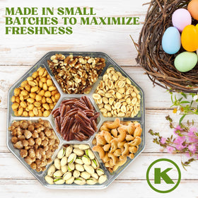 Simple Orchards roasted salted pistachios provide vibrant color and savory bite.