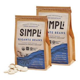 SIMPLi Regenerative Organic Gigante Beans in a bag, ideal for hearty soups.