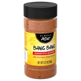 Simply Asia Bang Bang seasoning bottle adds bold Sichuan flavor to meats