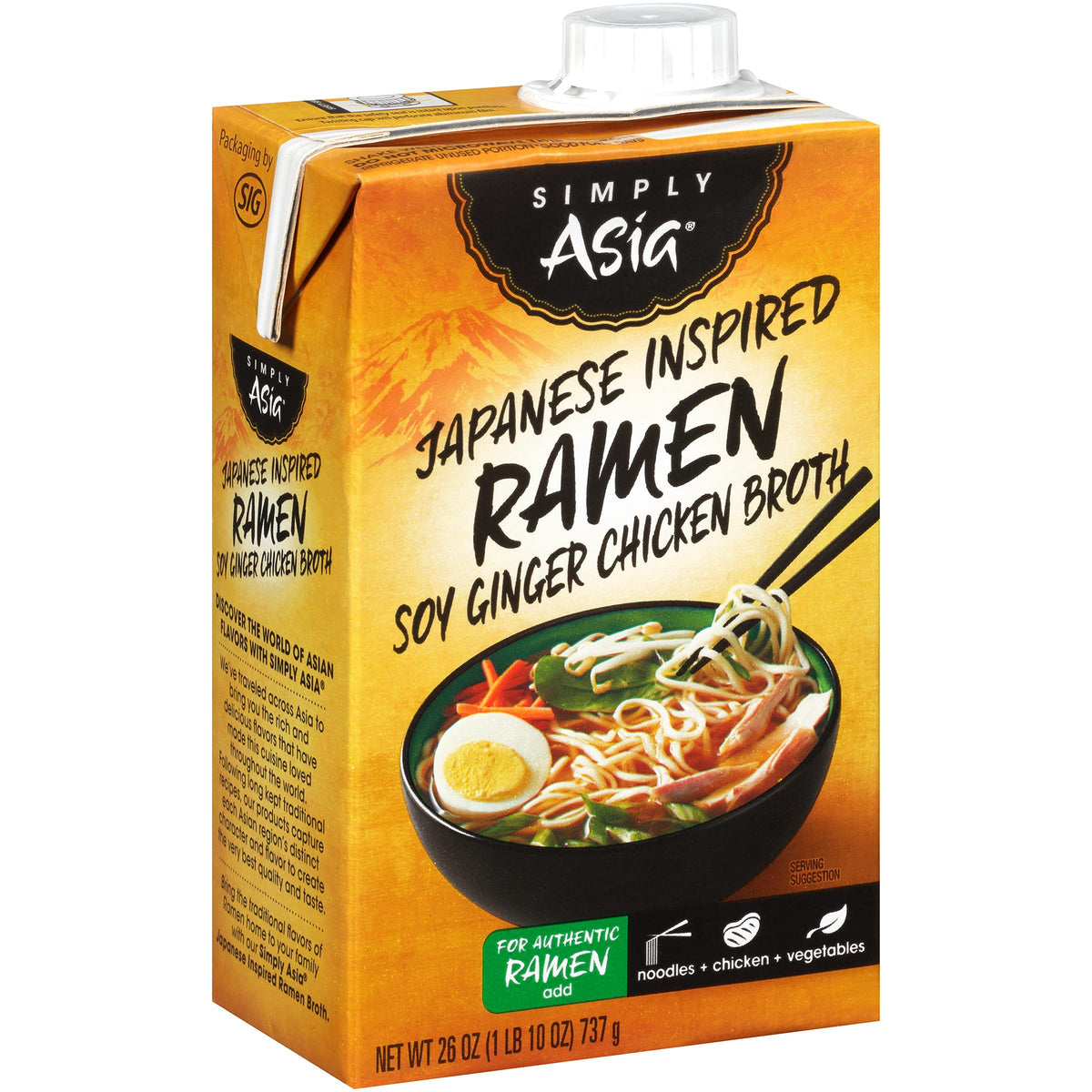 Simply Asia gluten-free broth label close-up for clarity