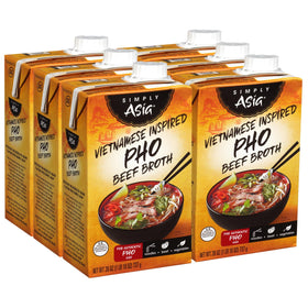 Simply Asia Pho Beef Broth bottle front view for easy home pho