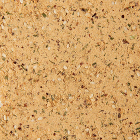 Label close-up— Simply Asia Umami Ramen Seasoning graphics and ingredients.