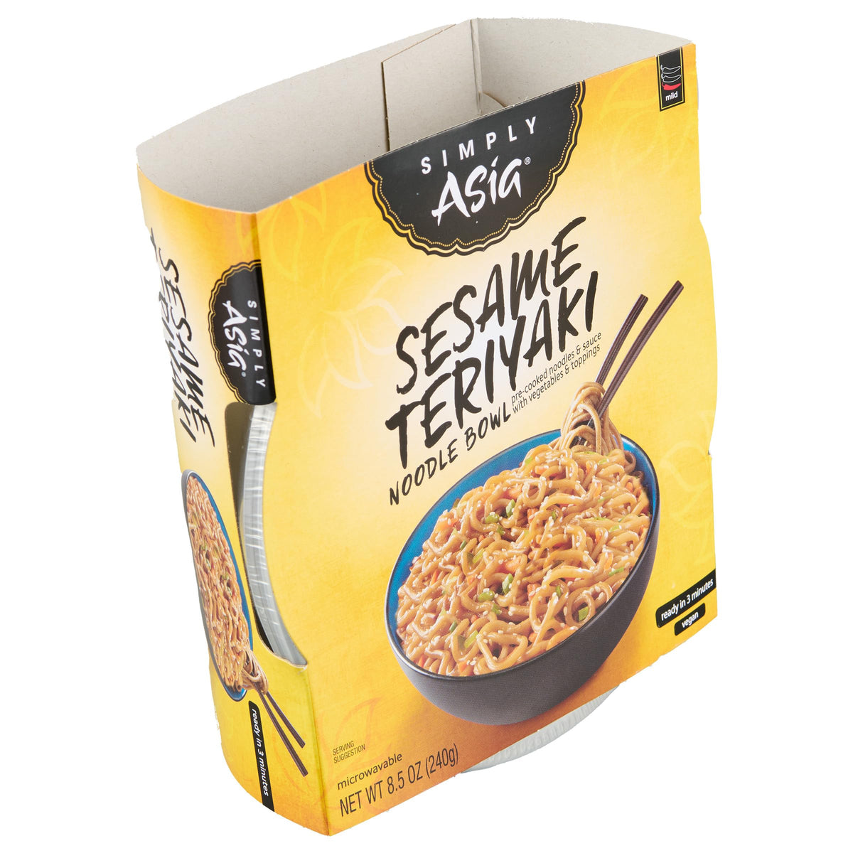 Simply Asia sesame teriyaki noodle bowl ready to eat in minutes.