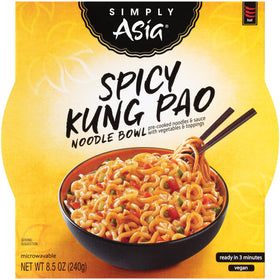 Simply Asia Spicy Kung Pao Noodle Bowl noodles ready to heat in minutes