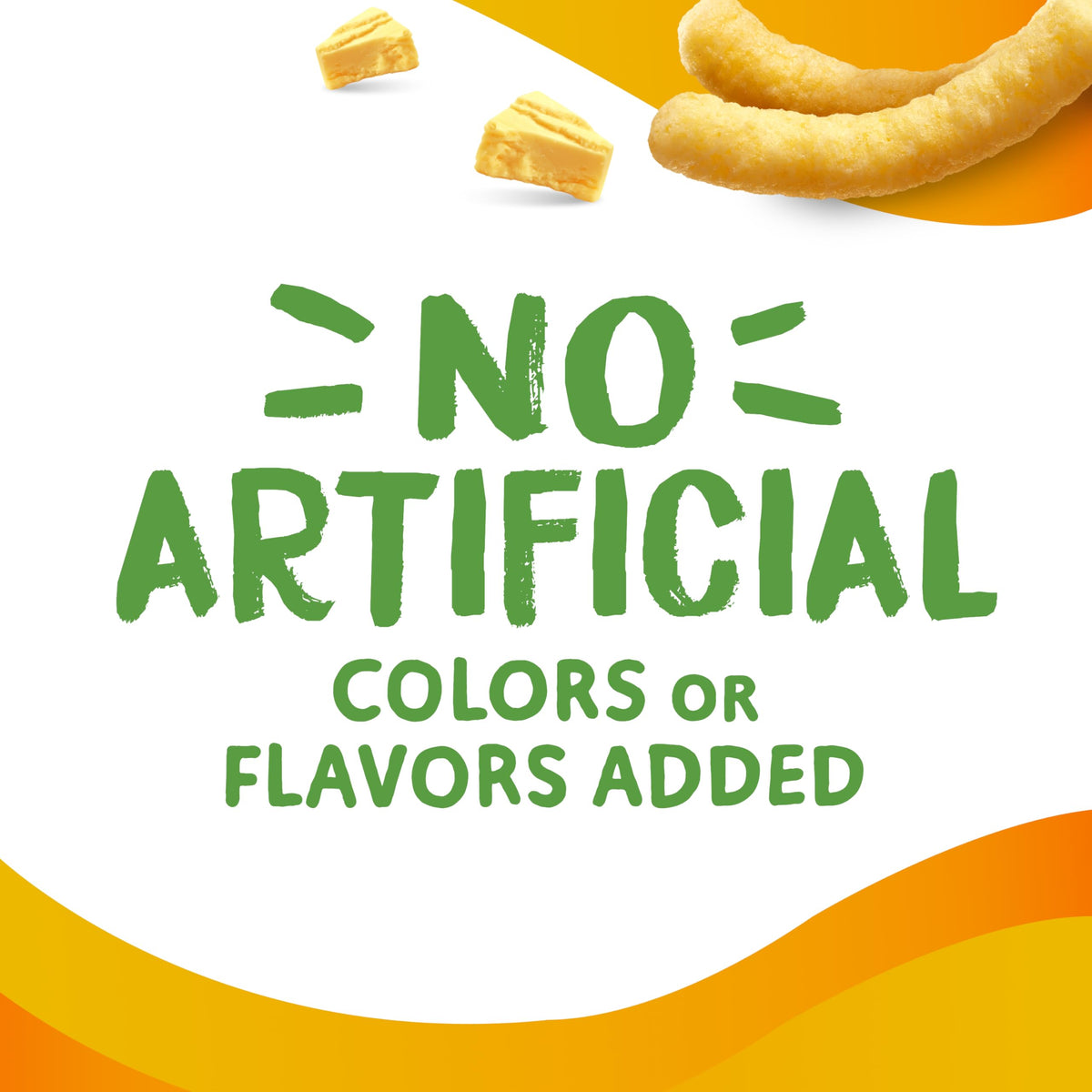 Real cheese highlighted in Simply Cheetos White Cheddar puffs ingredients.
