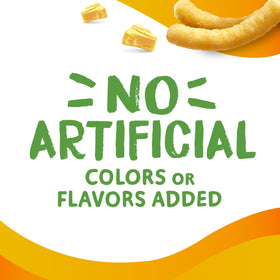 Simply Cheetos White Cheddar Puffs front bag, savory aroma for quick cravings
