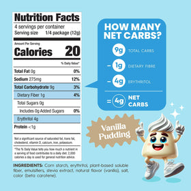Simply Delish allergen-free pudding packaging for sensitive diets