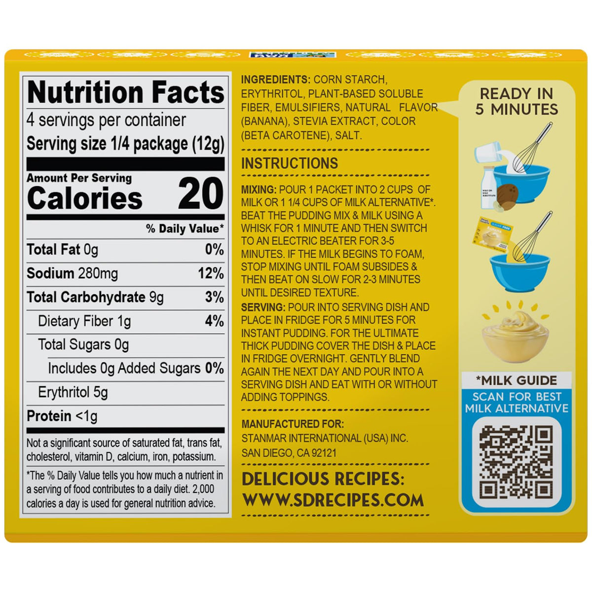 Simply Delish Banana Pudding packet, compact mix for quick keto-friendly dessert.