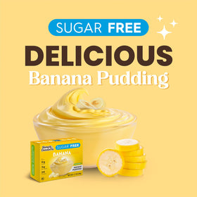 Whisk Simply Delish Banana Instant Pudding with milk for a creamy ready-to-eat treat.