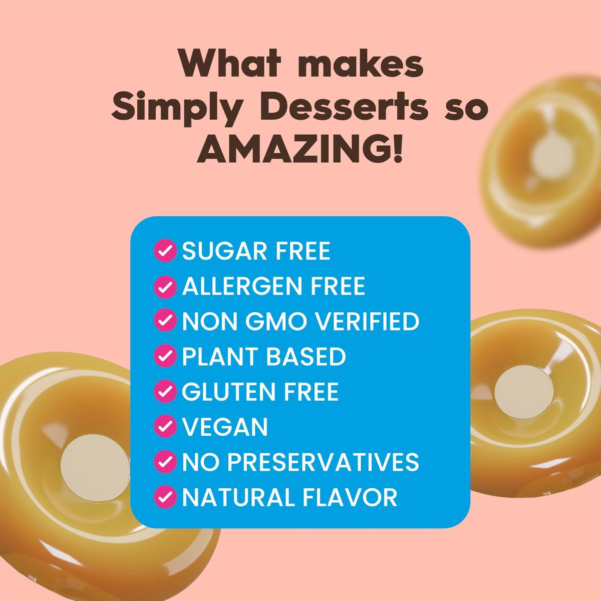 Allergen-free pudding label highlighting peanut and dairy-free appeal