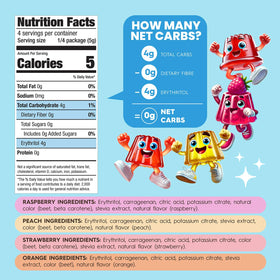 Ingredient label emphasizes allergen-free, Non-GMO verified, and kosher-certified Jel.