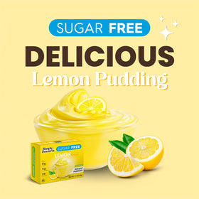 Simply Delish Lemon Pudding cup ready to serve with creamy lemon flavor