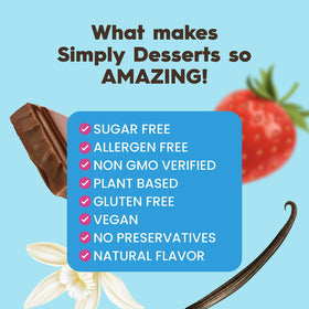 Simply Delish Non-GMO Project Verified seal on pudding box for clean ingredients