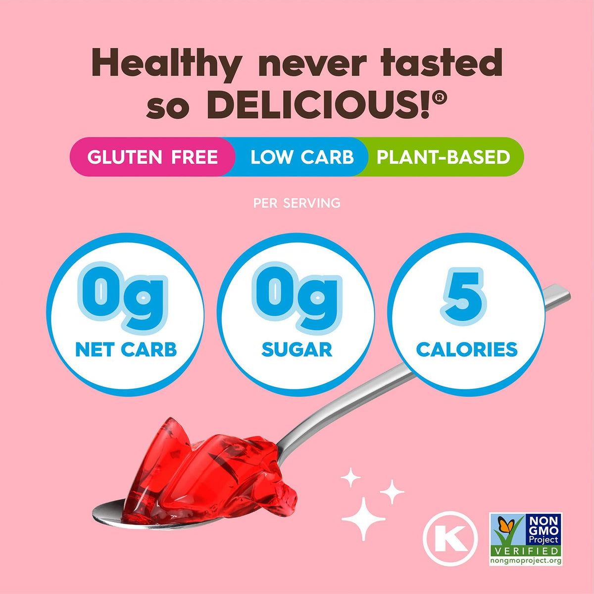 Simply Delish Jel keto-friendly claim highlights sugar-free dessert option.