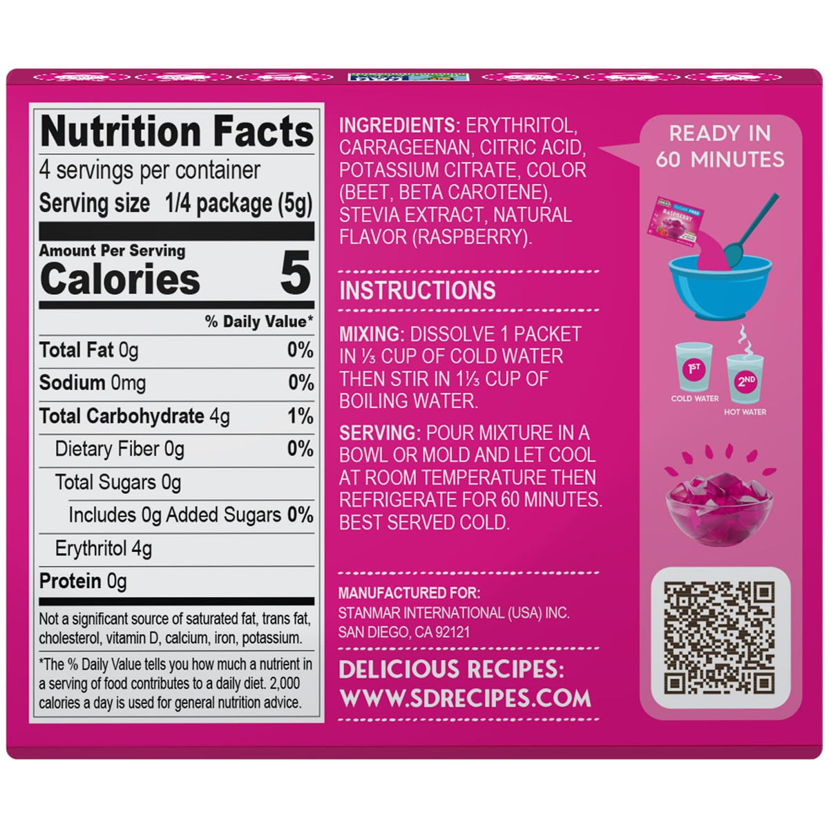 Serving Simply Delish Jel in a glass, cold, for a refreshing diabetic-friendly treat.