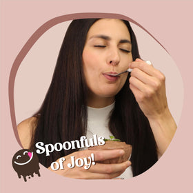 Simply Desserts low-calorie pudding serving highlighting 25 calories per portion