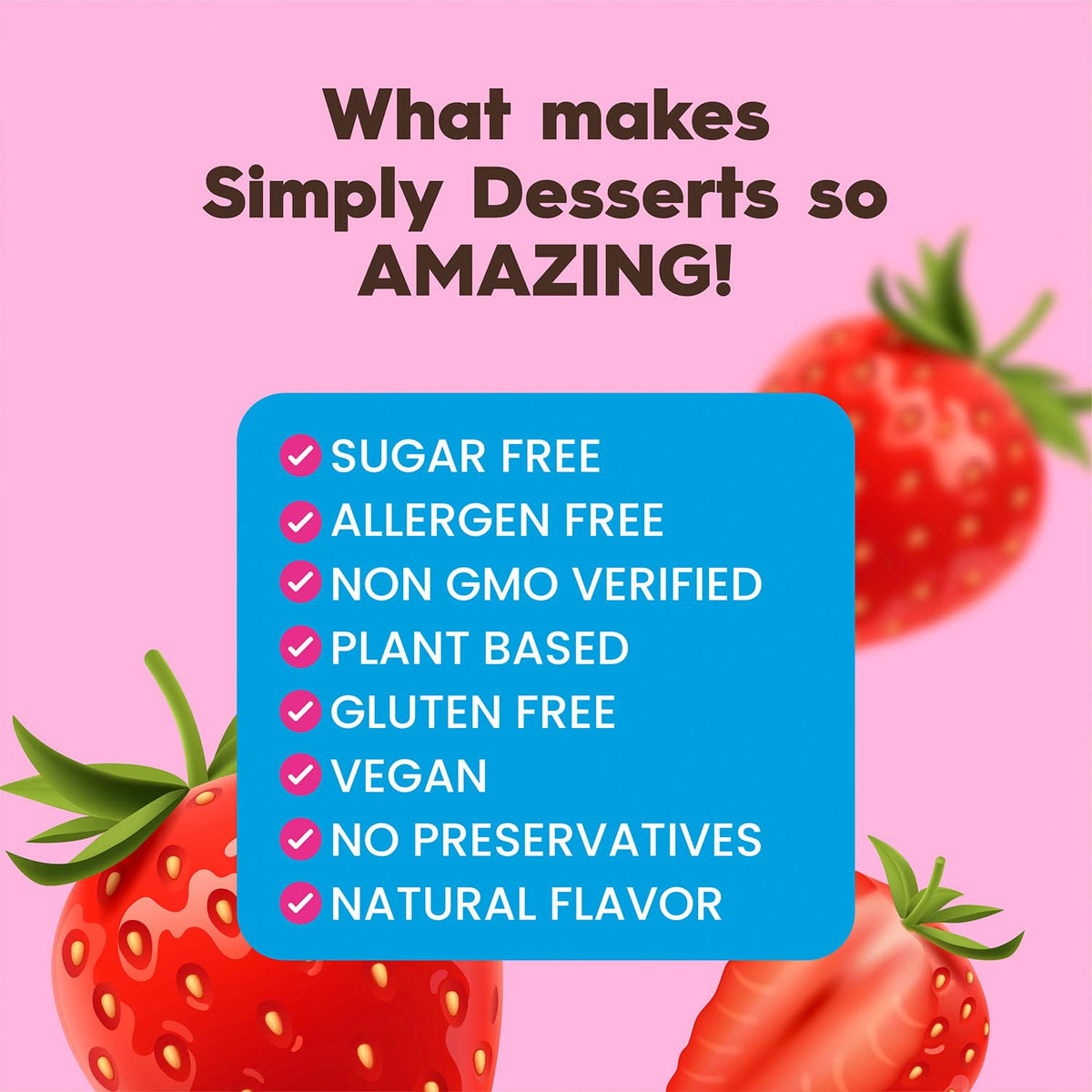 Simply Desserts pudding variety pack close-up showcasing four flavors