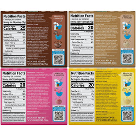 Simply Desserts strawberry pudding pack with label, gluten-free and keto-friendly dessert
