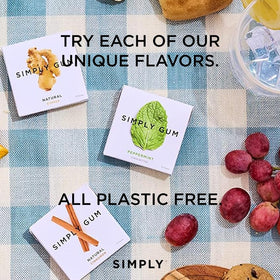 Aspartame-free and sorbitol-free Simply Gum for clean tasting chewing