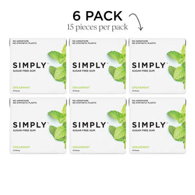 On-the-go breath refresh with Simply Gum spearmint chew.