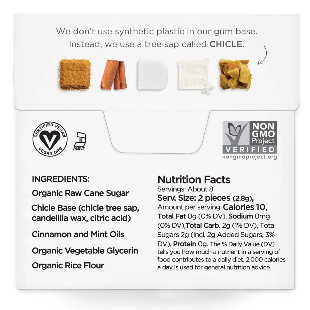 Simply Gum Cinnamon cinnamon-stick detail emphasizing warm spice and natural aroma