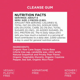 Simply Gum Cleanse uses natural chicle base for a plastic-free chew