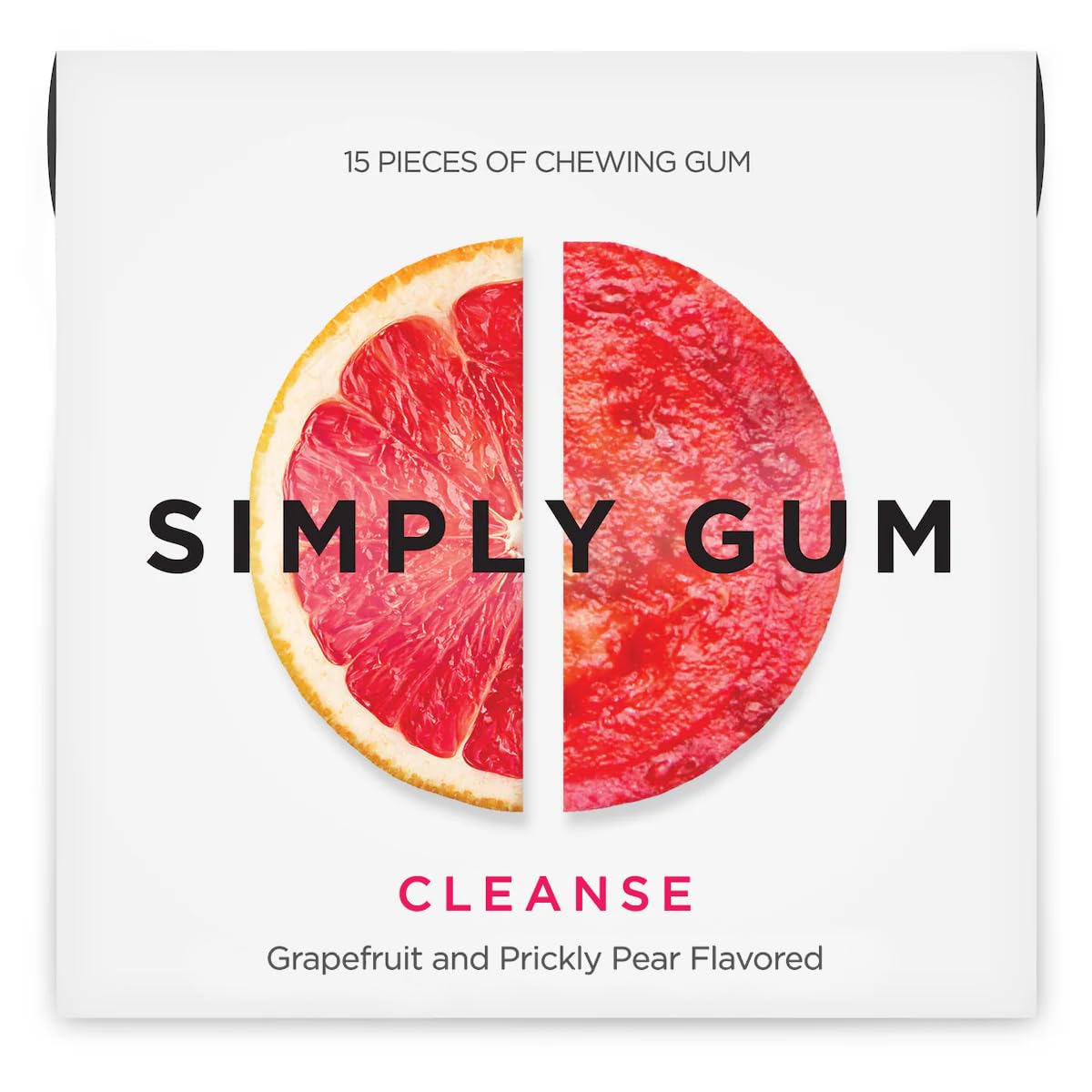 Simply Gum Cleanse gum piece shows natural plant oils for clean flavor